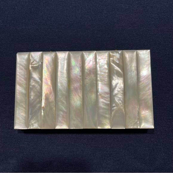 Vintage 1950s Mother of Pearl Minaudiere Evening Bag - Original Dust Bag… - Picture 2 of 6